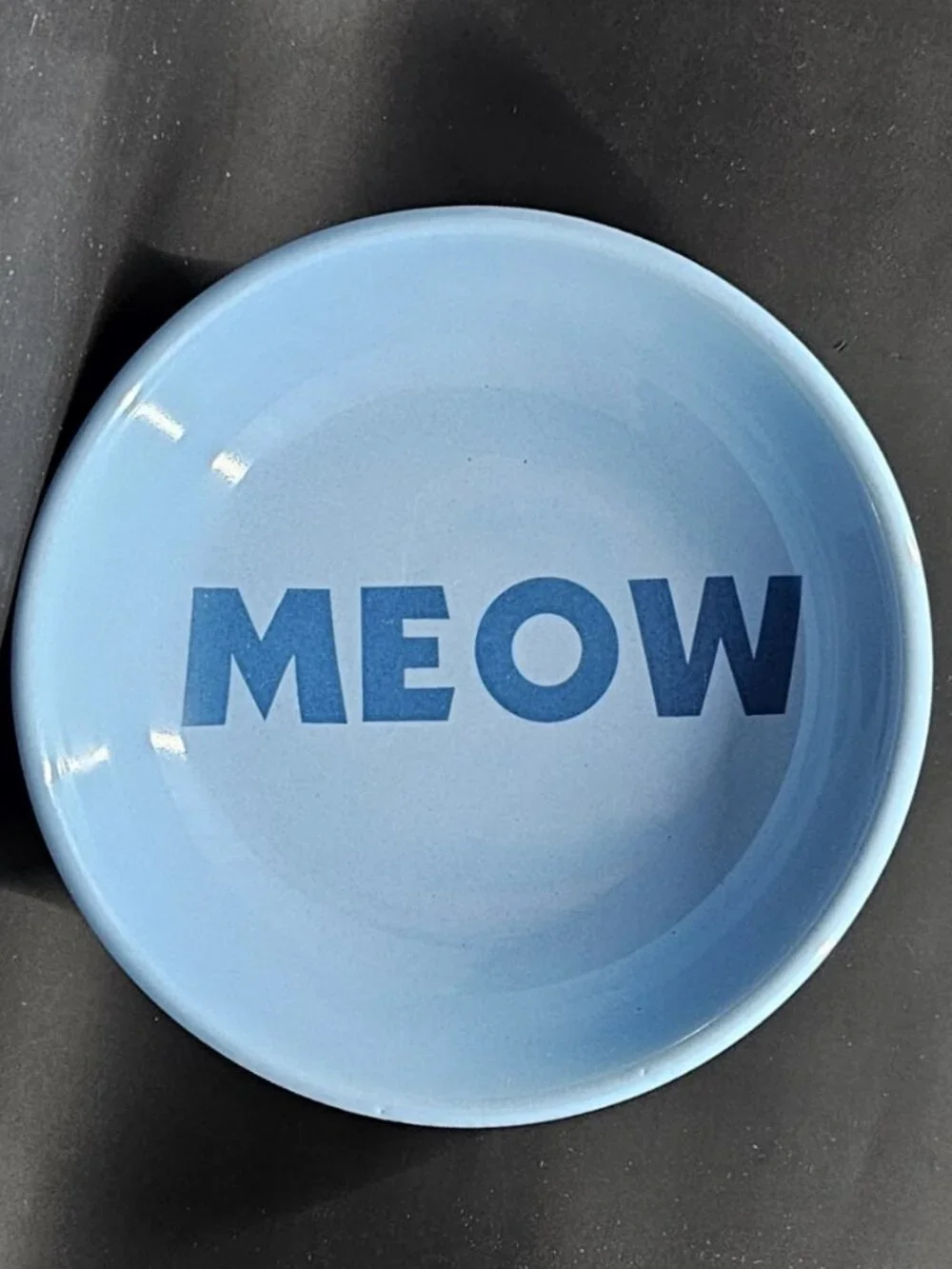 Whisker City Blue Meow Bowl